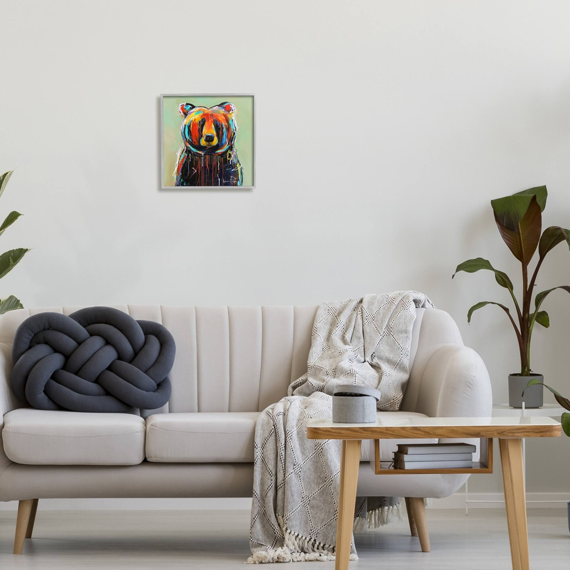 Stupell Industries Abstract Urban Bear Graffiti Framed Giclee Art